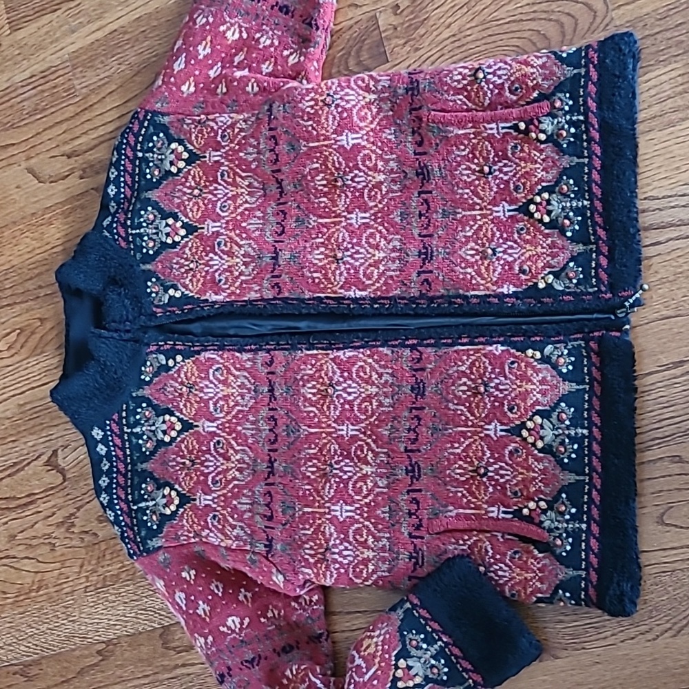 Icelandic Design Wool Fully Lined Sweater Cardigan Jacket - Front Zipper Closure - Picture 6 of 16